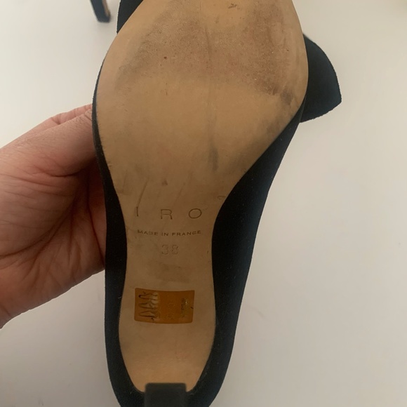 IRO Escaknot Black Suede Pumps embellished with a bow - Picture 13 of 15